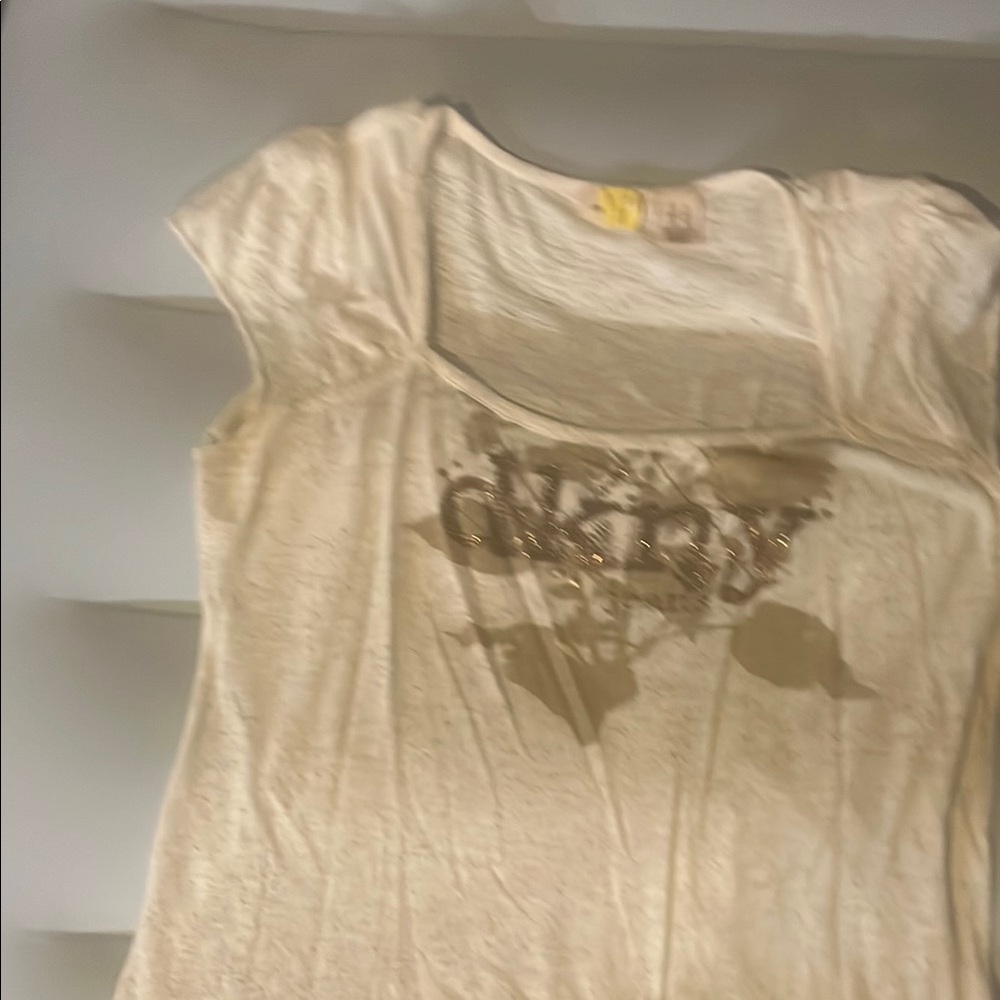 DKNY Cream Long Sleeve Tee